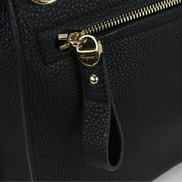 二手 Ferragamo 手提包 女士品牌 FERRAGAMO Gancini 2WAY 21 E530 黑色包 USDFR103555011