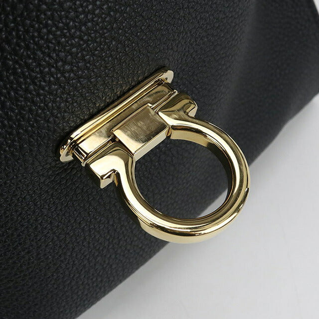 二手 Ferragamo 手提包 女士品牌 FERRAGAMO Gancini 2WAY 21 E530 黑色包 USDFR103555011