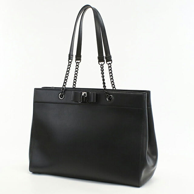 二手 Ferragamo 手提包女士品牌 FERRAGAMO Vara 链条 21 H500 黑色包 USDFR103662011