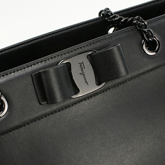 二手 Ferragamo 手提包女士品牌 FERRAGAMO Vara 链条 21 H500 黑色包 USDFR103662011