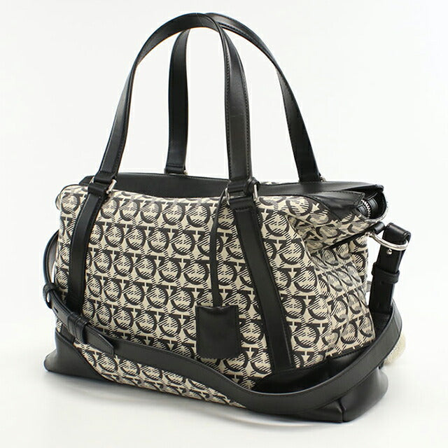 二手 Ferragamo 波士顿包 女士品牌 FERRAGAMO Gancini 2WAY 24 A187 黑色包 USDFR103825011