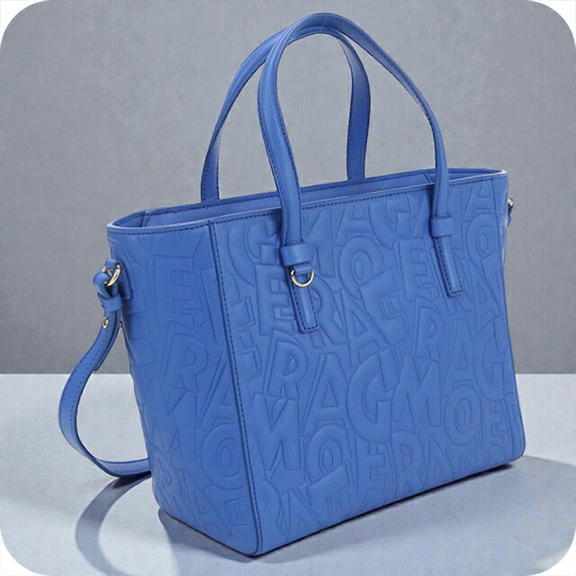 二手 Ferragamo 手提包女士品牌 FERRAGAMO 2WAY 21 F963 蓝色包 USDFR106420011