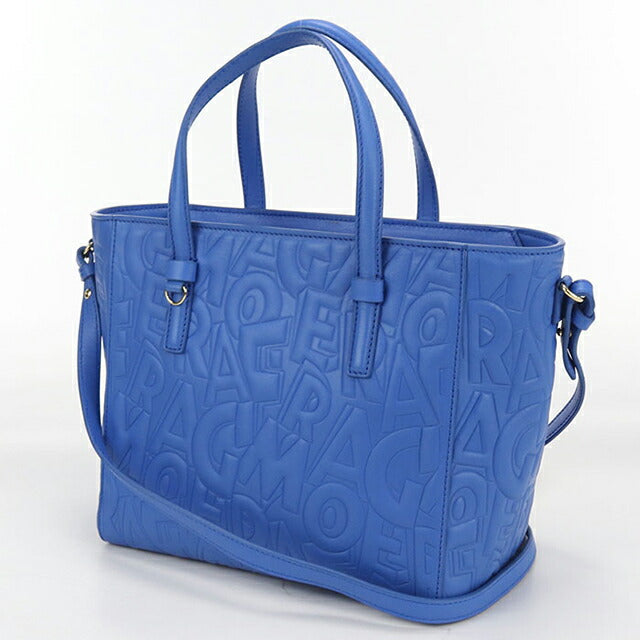 二手 Ferragamo 手提包女士品牌 FERRAGAMO 2WAY 21 F963 蓝色包 USDFR106420011