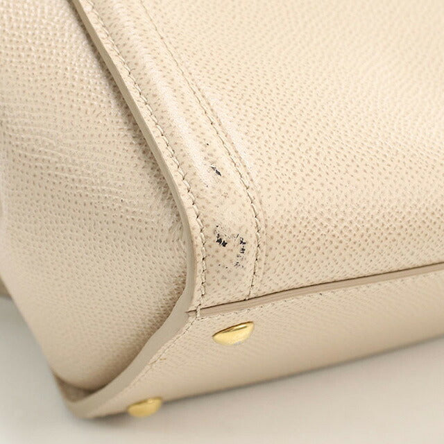 Used Ferragamo handbag ladies brand FERRAGAMO rose ribbon 2WAY 21 G646 beige bag USDFR107499011