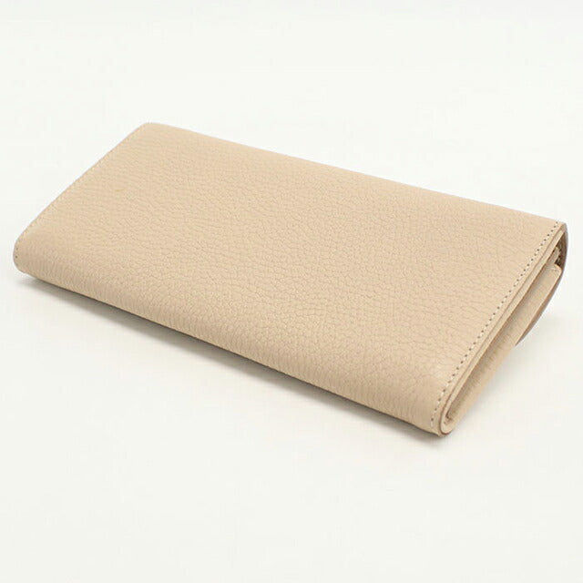 二手 Ferragamo 长钱包双折女士品牌 FERRAGAMO Gancini 22 C225 米色钱包 USDFR107998011