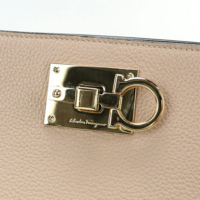 Used Ferragamo shoulder bag ladies brand FERRAGAMO Gancini 21 2892 Beige USDFR108427011