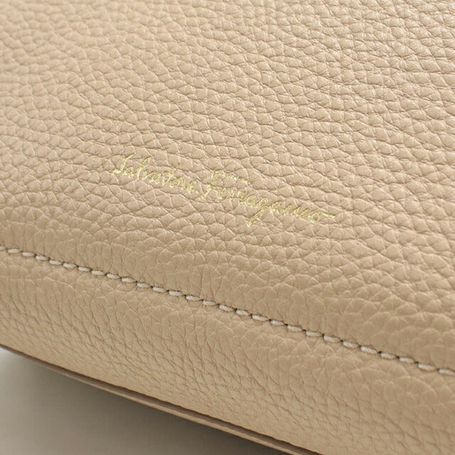 二手 Ferragamo 手提包 女士品牌 FERRAGAMO Gancini 2WAY 21 F478 米色 USDFR109450011