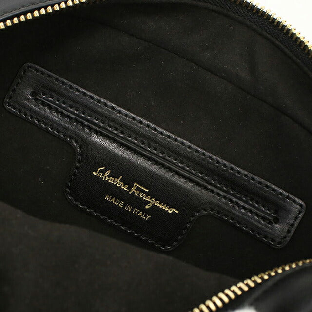 中古 フェラガモ 斜め掛け ショルダーバッグ レディース ブランド FERRAGAMO ヴァラリボン 21 H498 ブラック USDFR109868011
