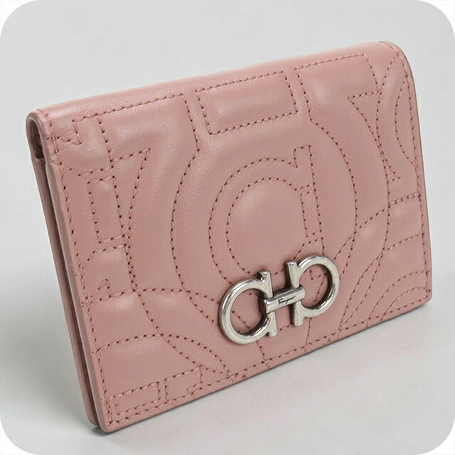 美品　Salvatore Ferragamo 二つ折り財布 ピンク　箱付き FERRAGAMO - 新品 フェラガモ FERRAGAMO 2つ折り財布 コンパクト