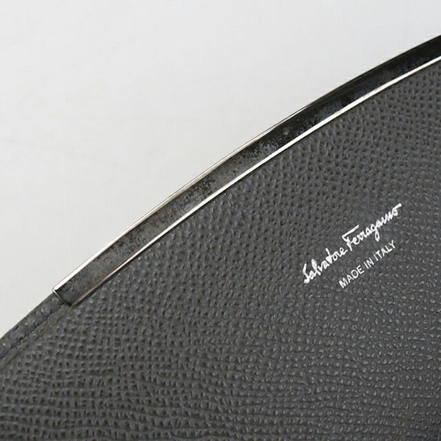 Used Ferragamo long wallet bifold ladies brand FERRAGAMO Gancini 22 D150 gray USDFR111938011