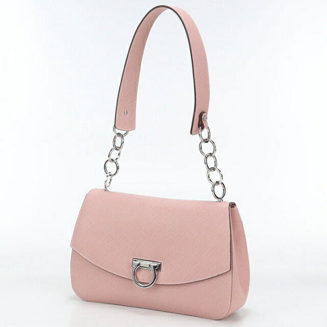Used Ferragamo shoulder bag ladies brand FERRAGAMO Gancini chain 21 5320 pink USDFR112129011