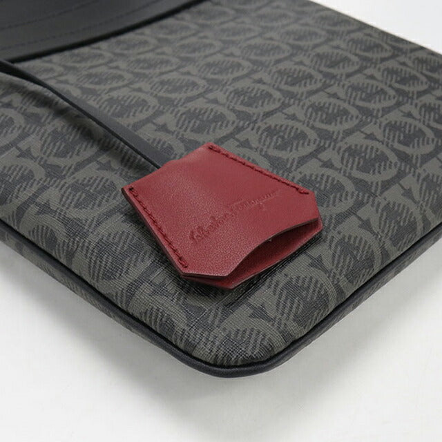 中古 フェラガモ ショルダーバッグ メンズ ブランド FERRAGAMO 24 A225 ブラック USDFR114088011