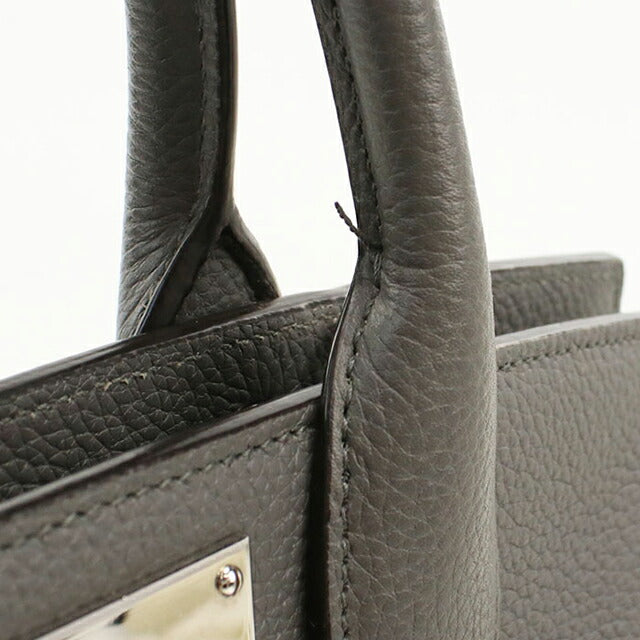 中古 フェラガモ トートバッグ レディース ブランド FERRAGAMO ガンチーニ 2WAY 21 4493 グレー USDFR114682011