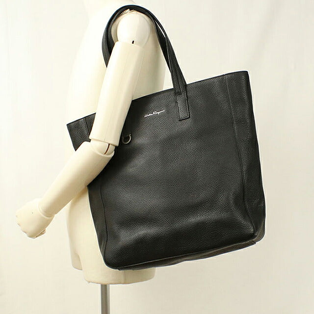 中古 フェラガモ トートバッグ メンズ ブランド FERRAGAMO レザー 24 0474 ブラック USDFR114865011