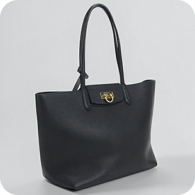 中古 フェラガモ トートバッグ レディース ブランド FERRAGAMO ガンチーニ 21 1376 ブラック USDFR115073011