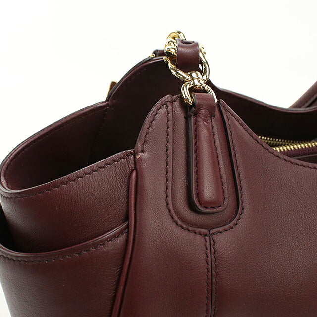 中古 フェラガモ ハンドバッグ レディース ブランド FERRAGAMO ガンチーニ 21 F077 ワインレッド USDFR116656011