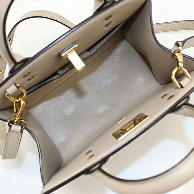 中古 フェラガモ ハンドバッグ レディース ブランド FERRAGAMO ガンチーニ スタジオボックスバッグ ミニ 2WAY 21 1424 ベージュ USDFR117675011