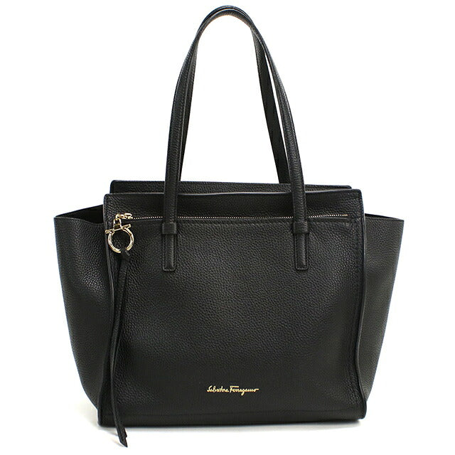 中古 フェラガモ トートバッグ レディース ブランド FERRAGAMO ガンチーニ 21 F216 ブラック USDFR119637011