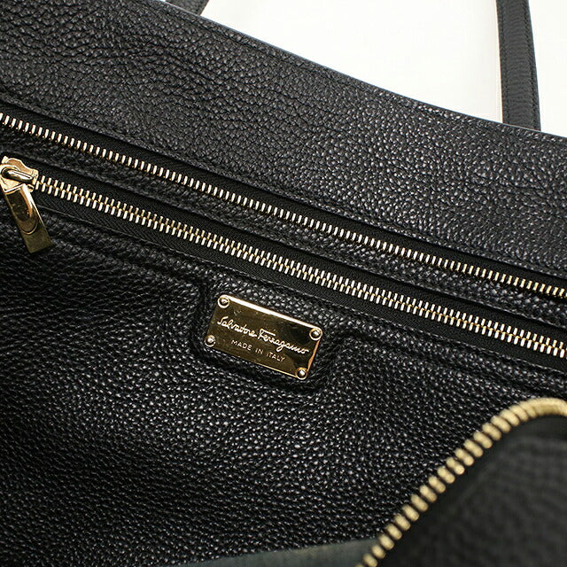 中古 フェラガモ トートバッグ レディース ブランド FERRAGAMO ガンチーニ 21 F216 ブラック USDFR119637011
