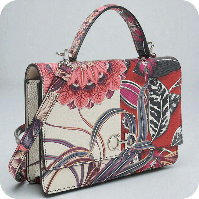 二手 Ferragamo 手提包 女士品牌 FERRAGAMO Gancini 2WAY 22 D866 红色包 USDFR96166011