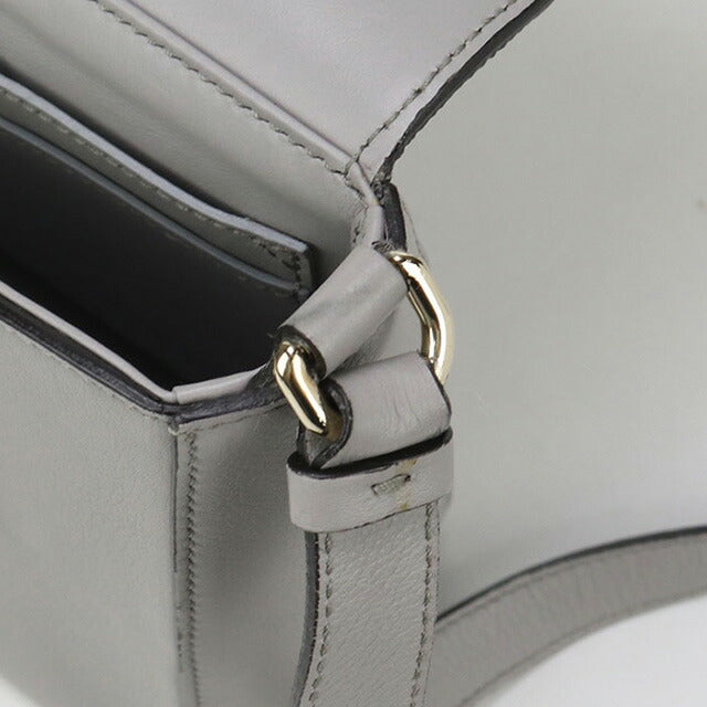 中古 フェラガモ 斜め掛け ショルダーバッグ レディース ブランド FERRAGAMO ガンチーニ レザー 21 H004 グレー バッグ USDFR96901011
