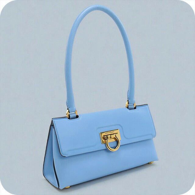 中古 フェラガモ ハンドバッグ レディース ブランド FERRAGAMO ガンチーニ 21 1495 ブルー バッグ USDFR97473011