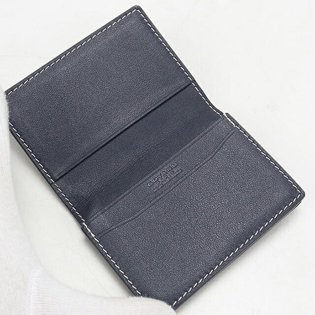 中古 ゴヤール 名刺入れ ユニセックス ブランド GOYARD マルゼルブ ネイビー USDGO118477011