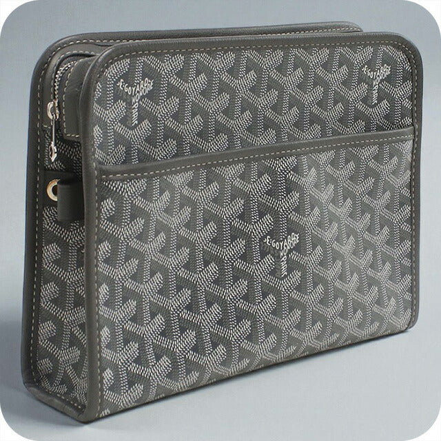 二手 Goyard 手拿包 男士品牌 GOYARD 灰色包 USDGO98353011