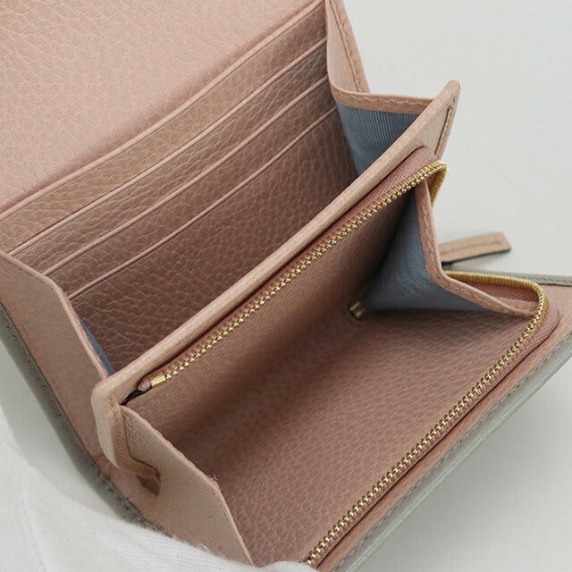 中古 グッチ 二折財布 レディース ブランド GUCCI GGマーモント ミディアム ウォレット レザー 598587 グレー 財布 USDGU100084011