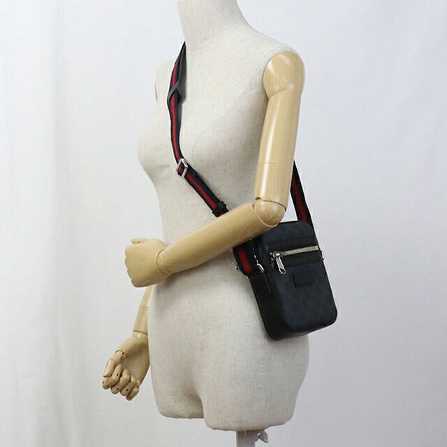 中古 グッチ ショルダーバッグ ユニセックス ブランド GUCCI GGスプリーム 598103 ブラック バッグ USDGU102842011