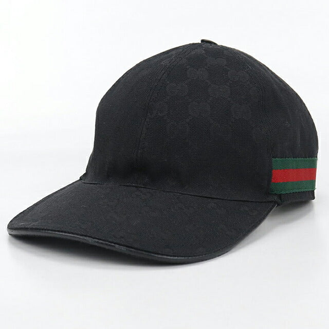 Used Gucci Cap Unisex Brand GUCCI GG Canvas Baseball Cap 200035 Black Hat USDGU103105011