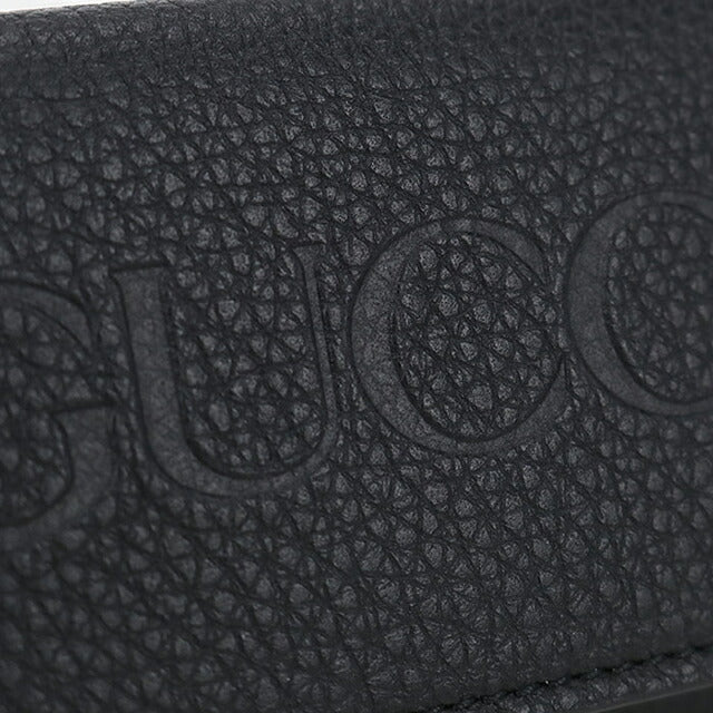 中古 グッチ 三つ折り財布 レディース ブランド GUCCI GUCCIロゴ ミニウォレット レザー 736151 ブラック 財布 USDGU103681011