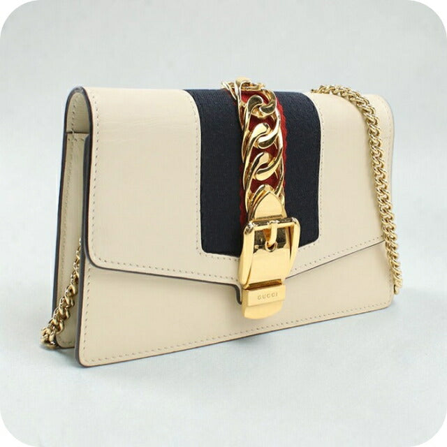 GUCCI  シルヴィ　レザーミニチェーンバッグ GUCCI】グッチ『シルヴィ レザー ミニチェーンバッグ』431666