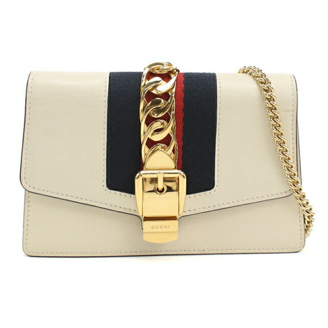 中古 グッチ ショルダーバッグ レディース ブランド GUCCI シルヴィ ミニチェーンショルダーバッグ レザー 494646 USDGU103955011