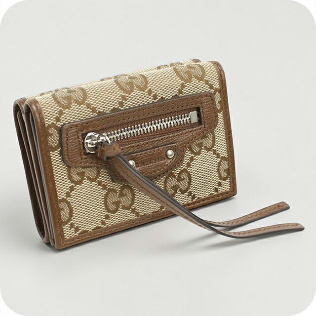 中古 グッチ 三つ折り財布 三折財布 レディース ブランド GUCCI GG