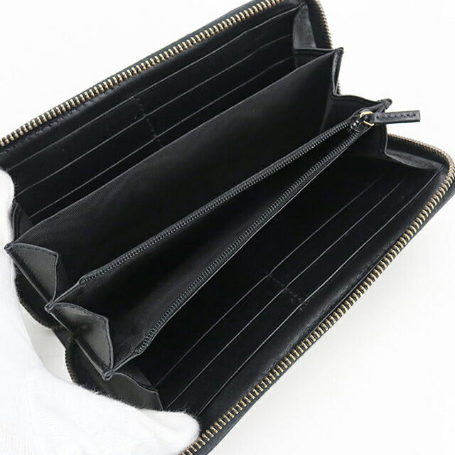 Used Gucci long wallet round zipper ladies brand GUCCI GG Marmont zip around wallet leather 443123 black wallet USDGU104140011