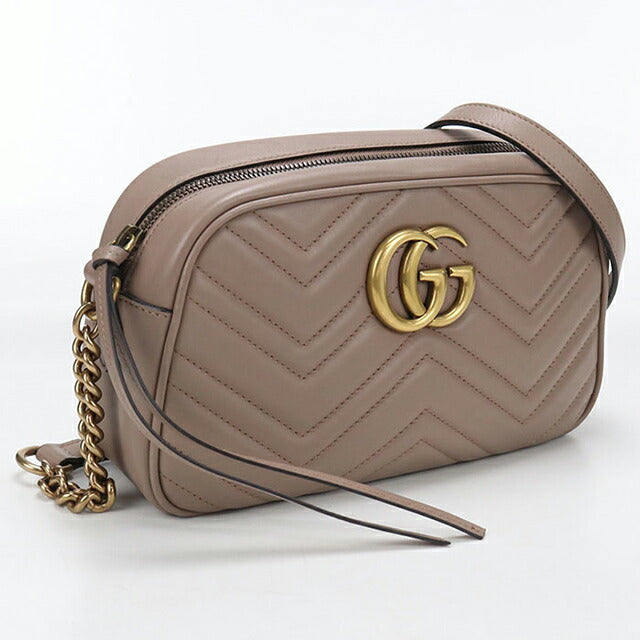 二手 Gucci 斜挎单肩包 女士品牌 GUCCI GG Marmont 447632 米色 USDGU104304011