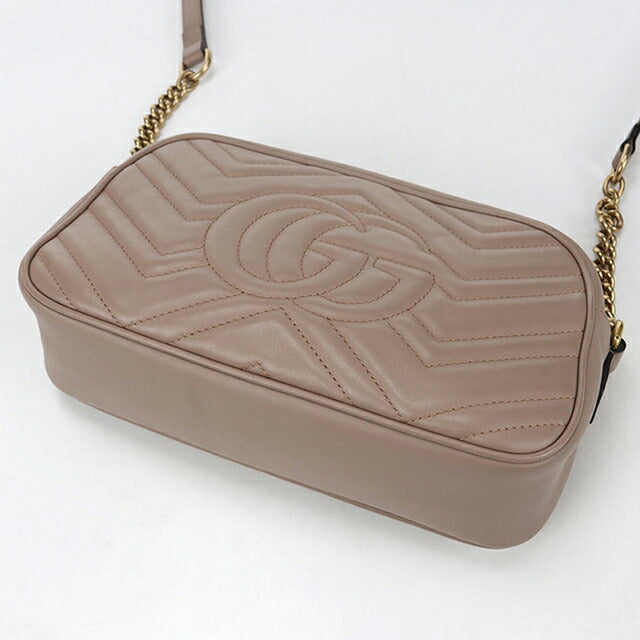 二手 Gucci 斜挎单肩包 女士品牌 GUCCI GG Marmont 447632 米色 USDGU104304011