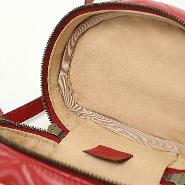 中古 グッチ リュック レディース ブランド GUCCI GGマーモント バックパック レザー 598594 レッド USDGU104388011