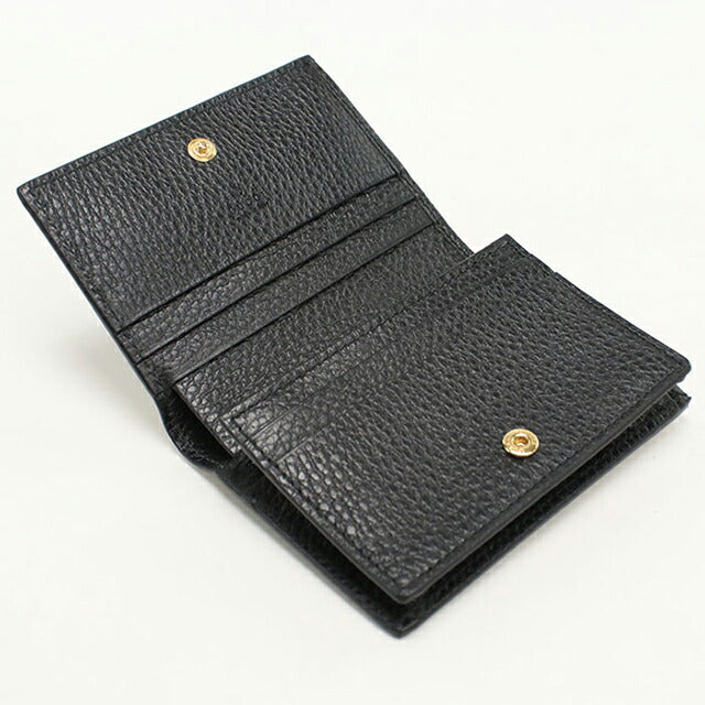 中古 グッチ 二つ折り財布 二折財布 レディース ブランド GUCCI GGスプリーム カードケース ウォレット レザー 658610 ブラック USDGU107149011