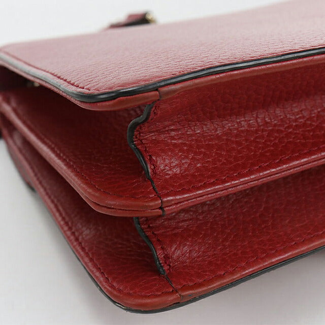 中古 グッチ 斜め掛け ショルダーバッグ レディース ブランド GUCCI インターロッキングG チェーン レザー 510304 レッド バッグ USDGU107276011