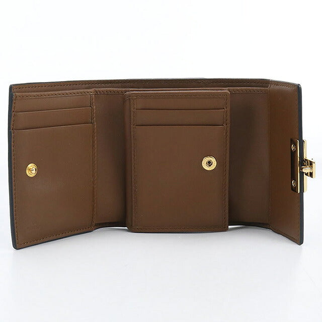中古 グッチ 三つ折り財布 レディース ブランド GUCCI パドロック 453155 ベージュ 財布 USDGU107432011