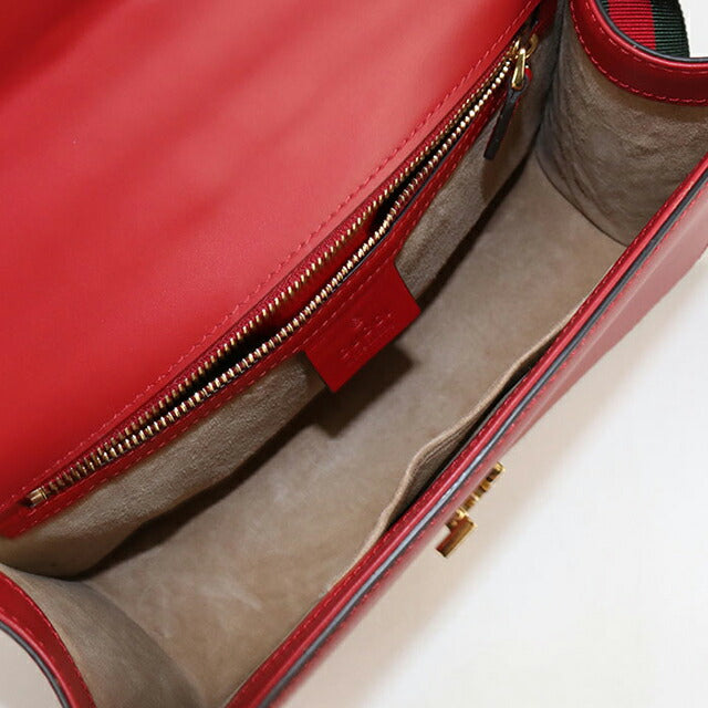 中古 グッチ ショルダーバッグ レディース ブランド GUCCI シルヴィ レザー 421882 レッド バッグ USDGU107653011