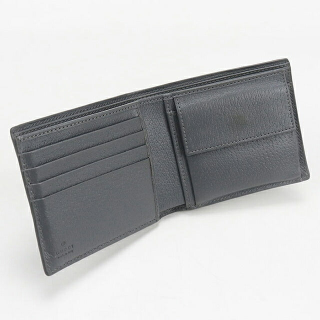 中古 グッチ 二つ折り財布 二折財布 メンズ ブランド GUCCI GGスプリーム GGコインウォレット 768244 グレー 財布 USDGU107993011