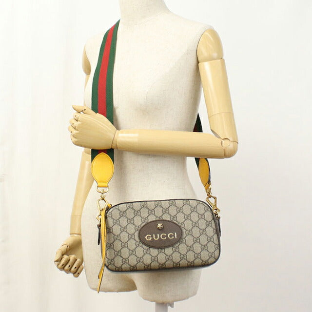 二手 Gucci 斜挎单肩包 女士品牌 GUCCI Neo 复古邮差包 476466 米色 USDGU108546011