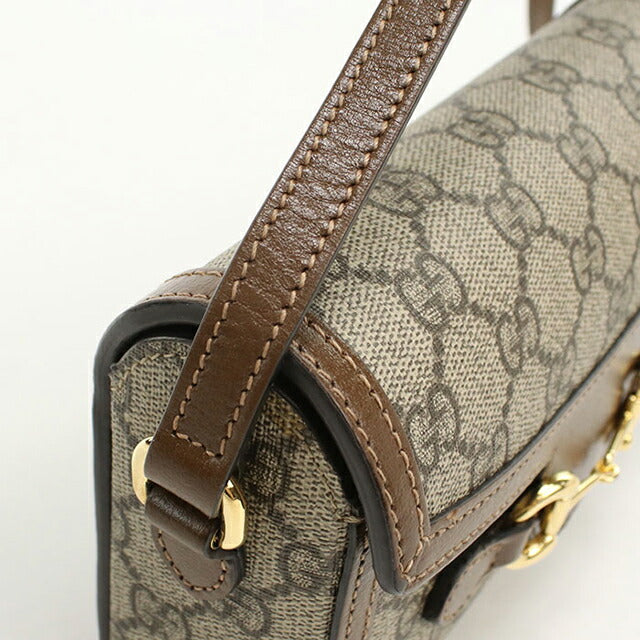 中古 グッチ 斜め掛け ショルダーバッグ ユニセックス ブランド GUCCI グッチ ホースビット 1955 ミニバッグ レザー 699296 ベージュ USDGU108715011