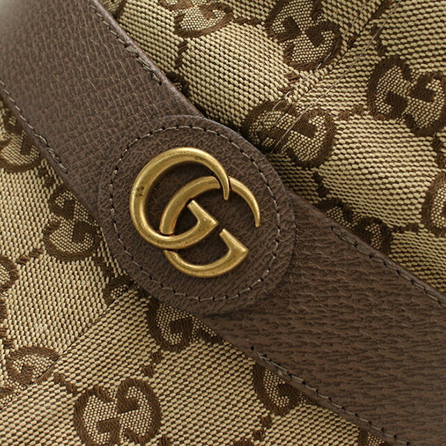 Used Gucci Hat Unisex Brand GUCCI GG Canvas Fedora Hat Leather 576587 Beige Hat USDGU109170011