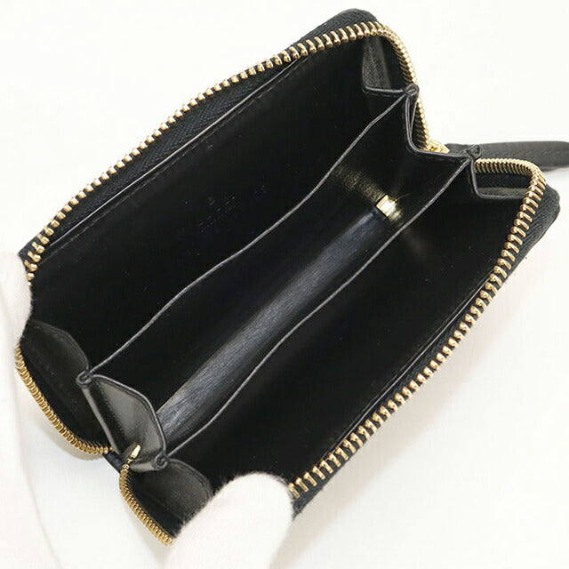 二手古驰零钱包女士品牌 GUCCI Guccisima 拉链零钱包皮革 447939 黑色 USDGU109253011