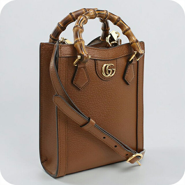 Used Gucci tote bag ladies brand GUCCI Diana 2WAY leather 739079 brown USDGU109791011
