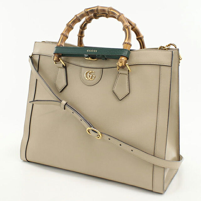中古 グッチ トートバッグ レディース ブランド GUCCI グッチ ダイアナ 2WAY レザー 655658 ベージュ USDGU110753011
